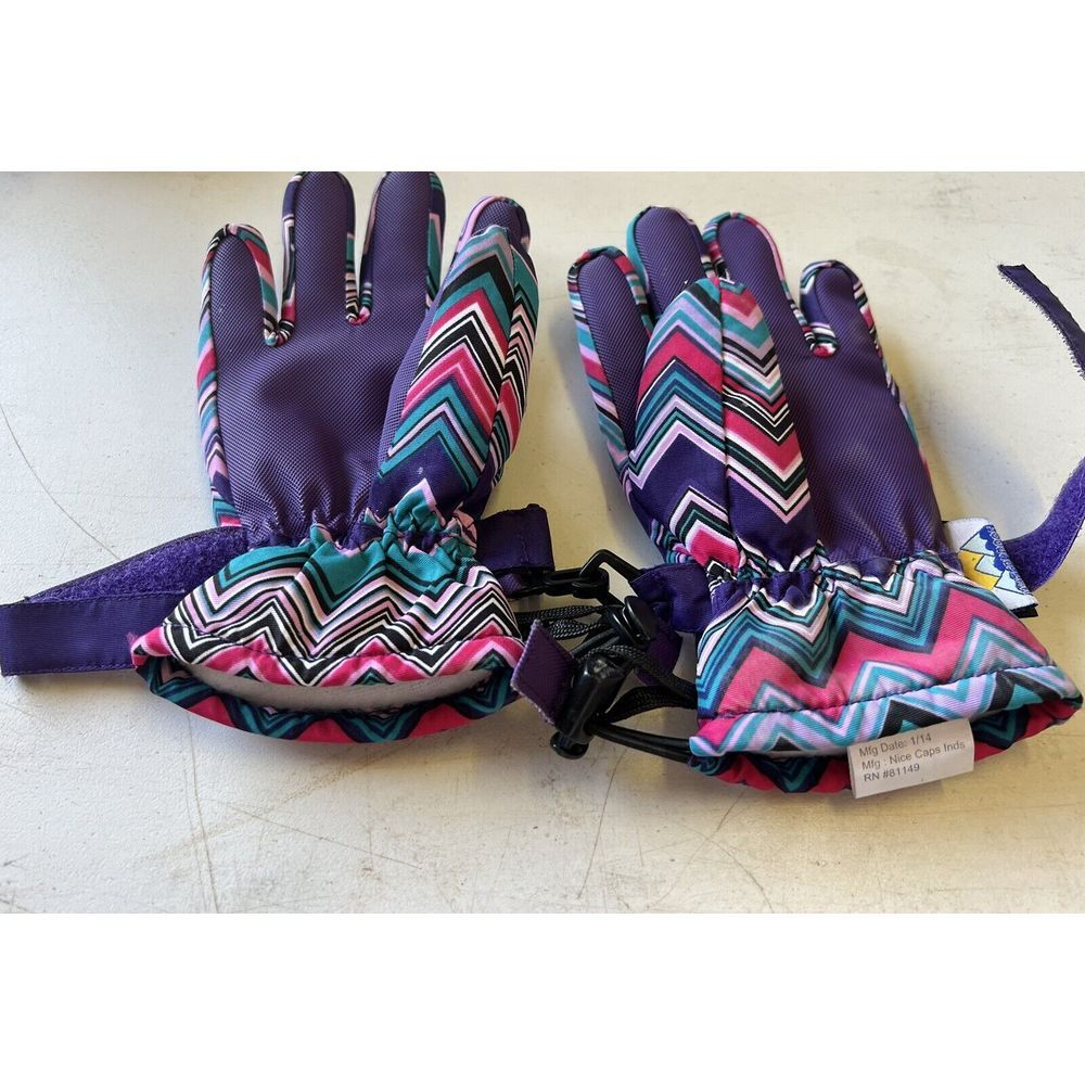 N'Ice Caps Girl's Gloves‎ Size 2yrs-4yrs Thinsulate Waterproof
